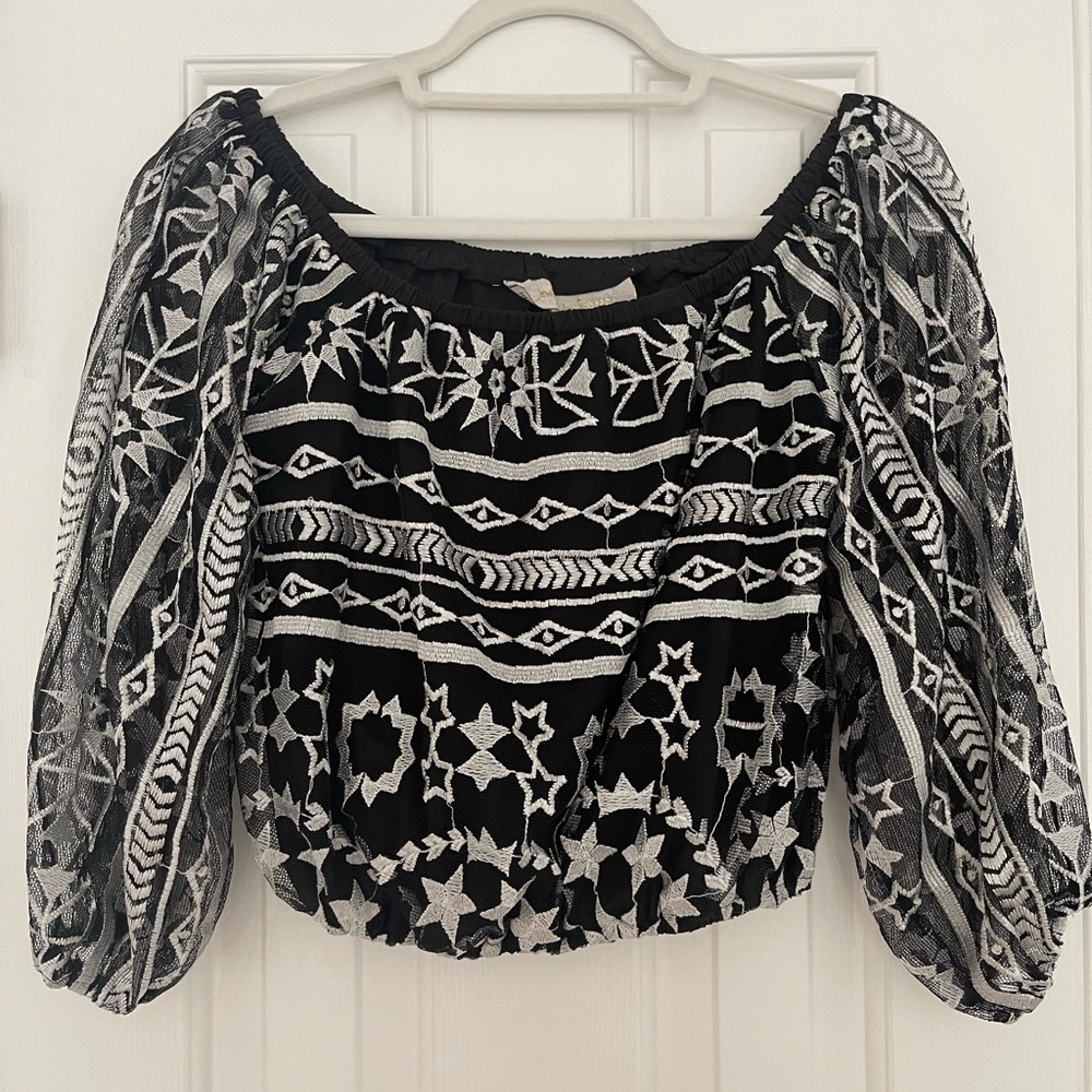 Jen’s Pirate Booty, size Small, black/silver crop